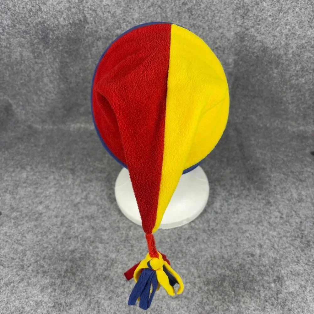 Nice Caps Toddler Fleece Earflap Jester Hat Size Toddler Blue Red Yellow Tassel